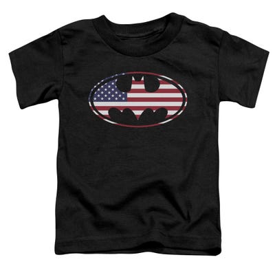 Batman American Flag Oval Toddler T-Shirt