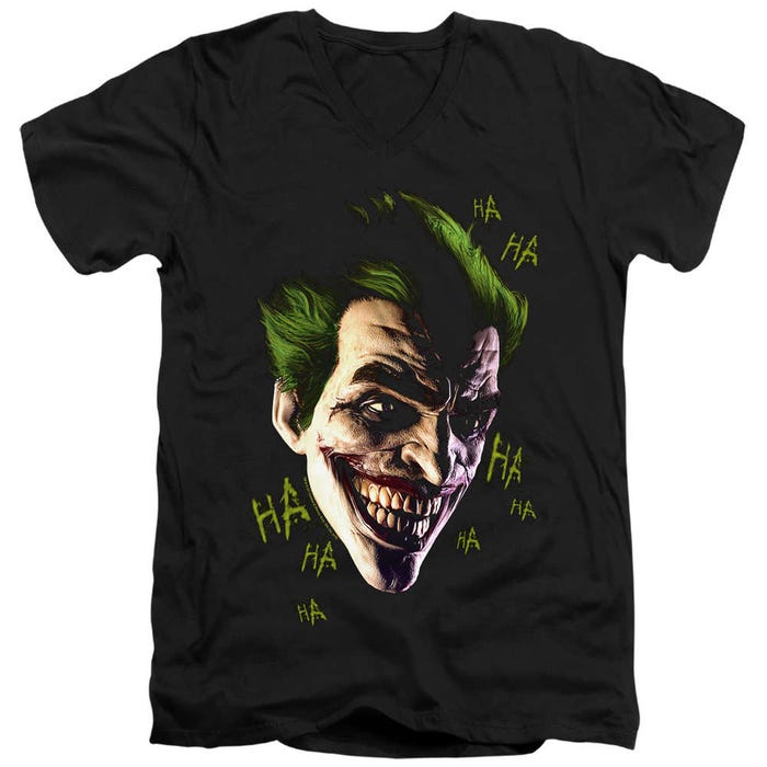 Batman Arkham Origins Joker Grim V-Neck T-Shirt