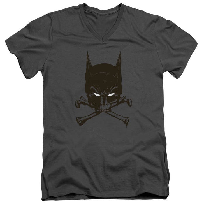 Batman Bat And Bones V-Neck T-Shirt