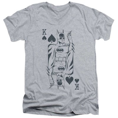 Batman Bat Card V-Neck T-Shirt