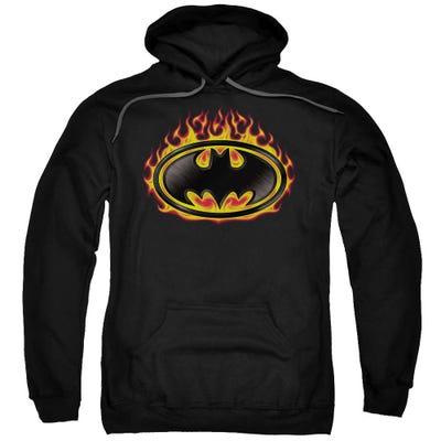 Batman Bat Flames Shield Hoodie