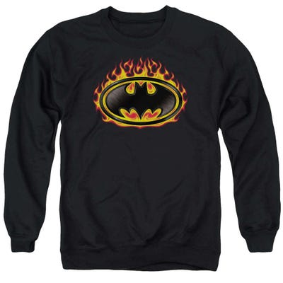 Batman Bat Flames Shield Sweatshirt