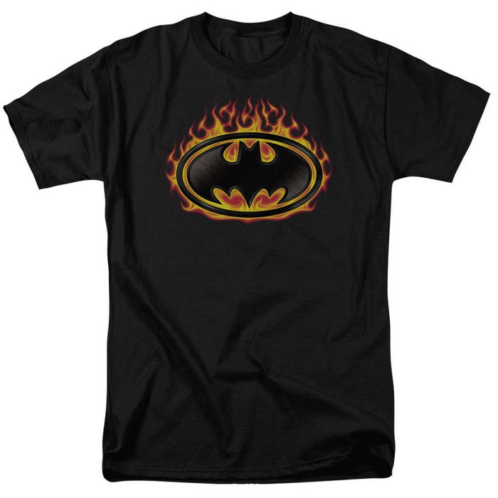 Batman Bat Flames Shield T-Shirt