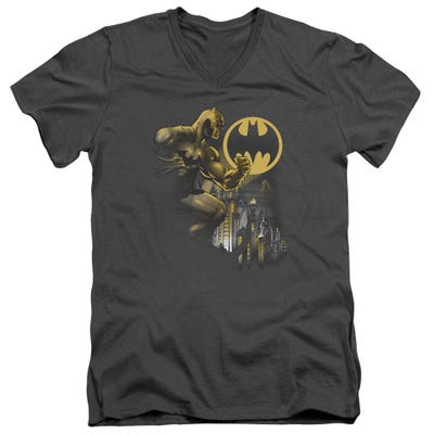 Batman Bat Signal Logo V-Neck T-Shirt