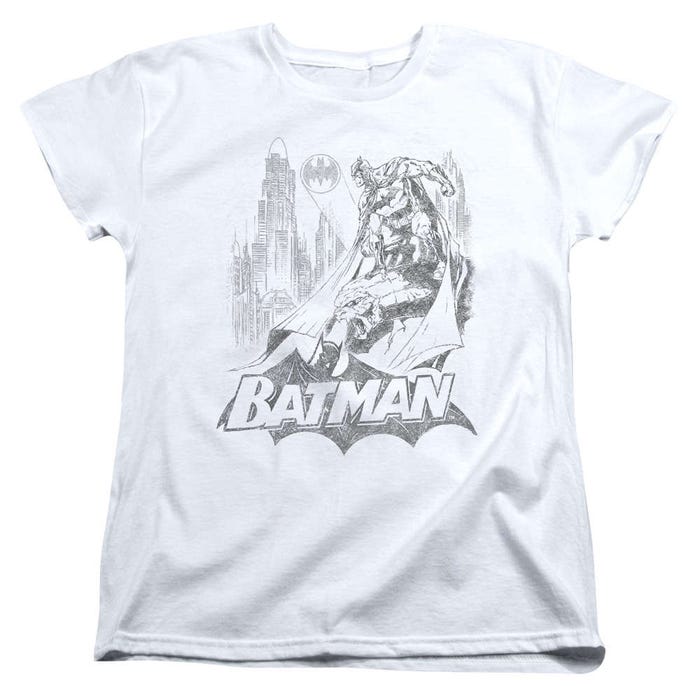 Batman Bat Sketch Womens T-Shirt