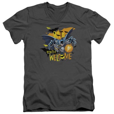 Batman Bats Welcome V-Neck T-Shirt