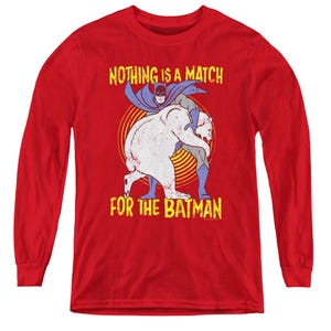 Batman Bear Wrestling Kids Long Sleeve Shirt