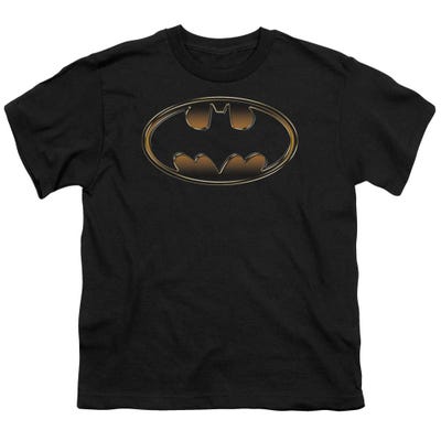 Batman Black & Gold Embossed Kids T-Shirt