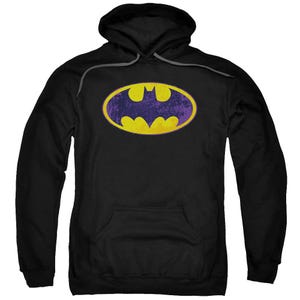 Batman Bm Neon Distress Logo Hoodie