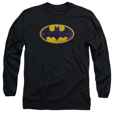 Batman Bm Neon Distress Logo Long Sleeve Shirt