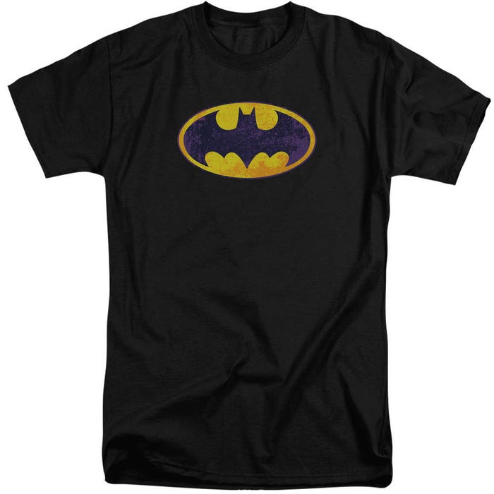 Batman Bm Neon Distress Logo Tall T-Shirt