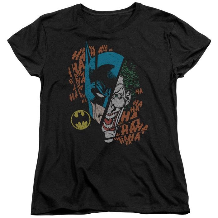Batman Broken Visage Womens T-Shirt
