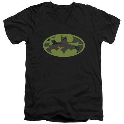 Batman Camo Logo V-Neck T-Shirt