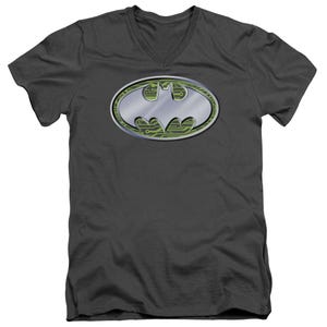 Batman Circuits Logo V-Neck T-Shirt