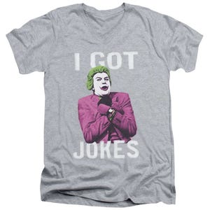 Batman Classic Joker Got Jokes V-Neck T-Shirt