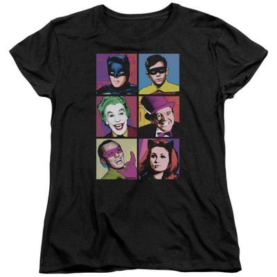 Batman Classic TV Pop Cast Womens T-Shirt