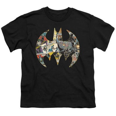 Batman Collage Shield Kids T-Shirt