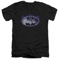 Batman Cracked Shield V-Neck T-Shirt