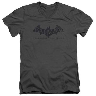 Batman Crackle Logo V-Neck T-Shirt