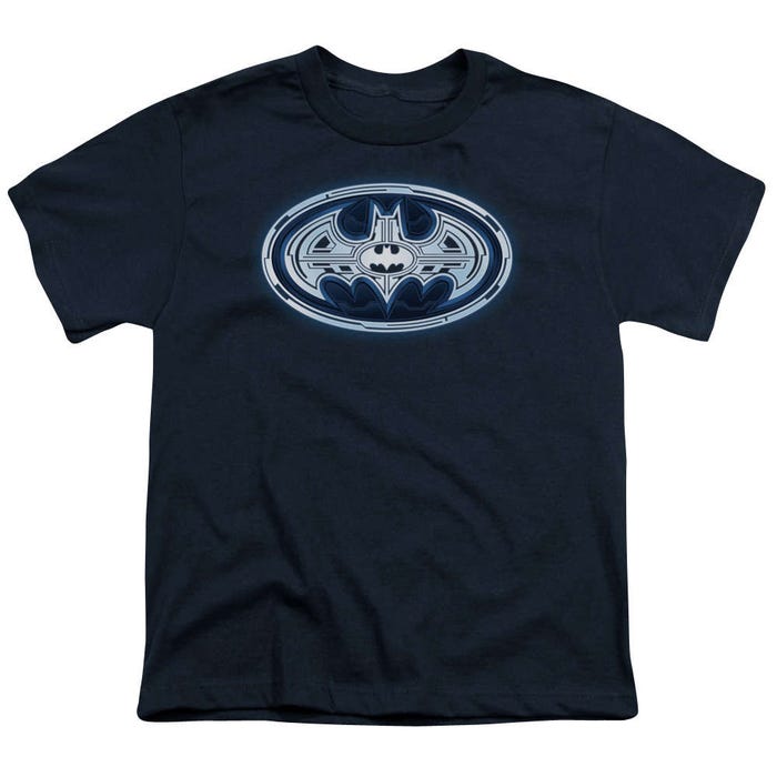Batman Cyber Bat Shield Kids T-Shirt