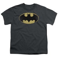 Batman Distressed Shield Kids T-Shirt