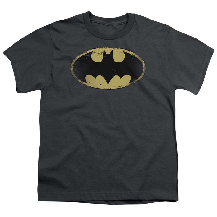 Batman Distressed Shield Kids T-Shirt