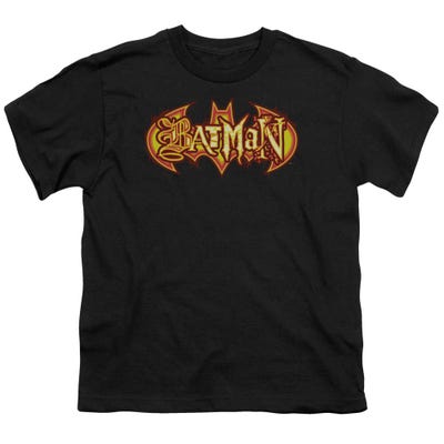 Batman Fiery Shield Kids T-Shirt