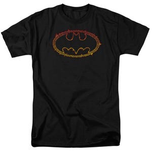 Batman Flame Outlined Logo T-Shirt