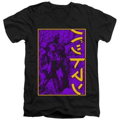 Batman Framed Kanji V-Neck T-Shirt