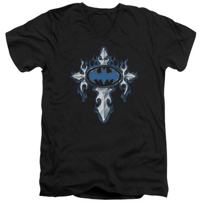 Batman Gothic Steel Logo V-Neck T-Shirt