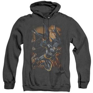 Batman Grapple Fire Adult Heather Hoodie