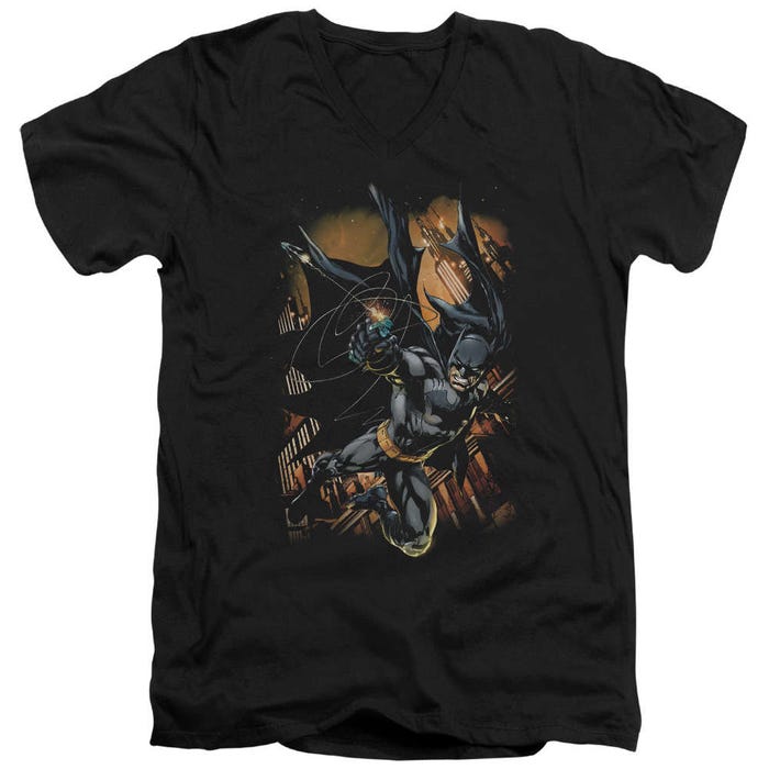 Batman Grapple Fire V-Neck T-Shirt