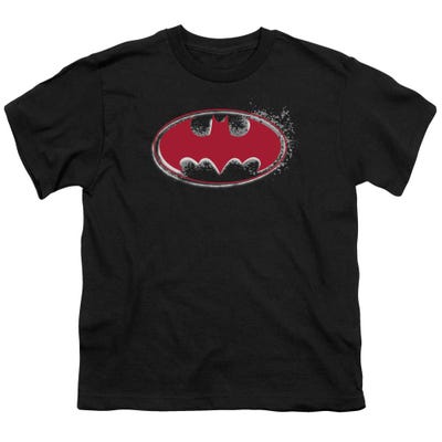 Batman Hardcore Noir Bat Logo Kids T-Shirt