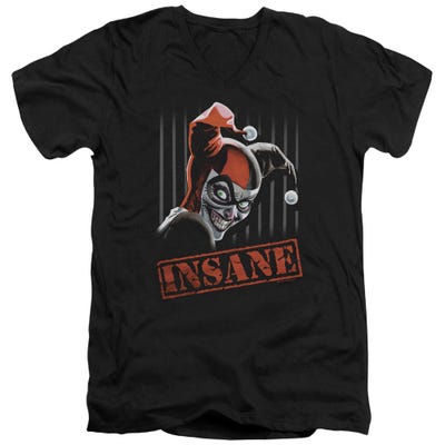 Batman Harley Insane V-Neck T-Shirt