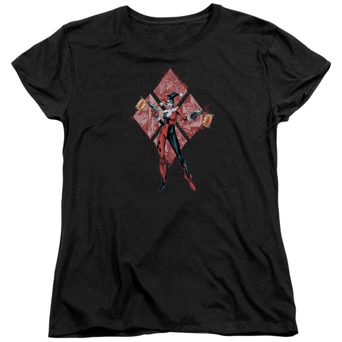 Batman Harley Quinn Diamonds Womens T-Shirt