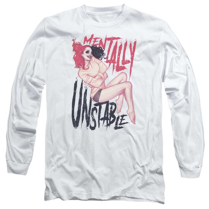 Batman Harley Quinn Mentally Unstable Long Sleeve Shirt