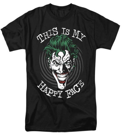 Batman Joker Maniacal Spiral T-Shirt