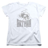 Batman Knight Sketch Womens T-Shirt