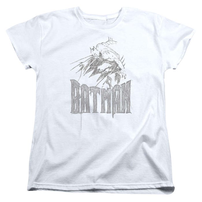 Batman Knight Sketch Womens T-Shirt