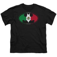 Batman Mexican Flag Shield Kids T-Shirt