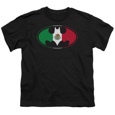 Batman Mexican Flag Shield Kids T-Shirt