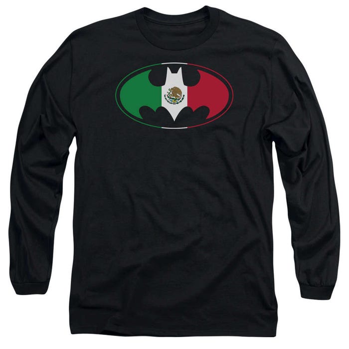 Batman Mexican Flag Shield Long Sleeve Shirt