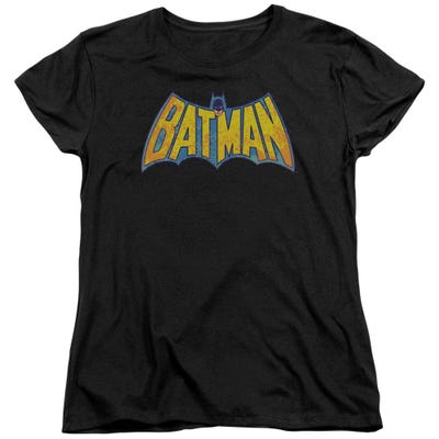 Batman Neon Distress Logo Womens T-Shirt