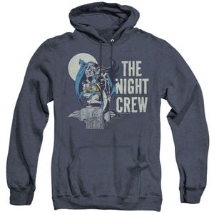 Batman Night Crew Adult Heather Hoodie