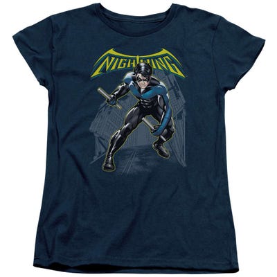 Batman Nightwing In Action Womens T-Shirt