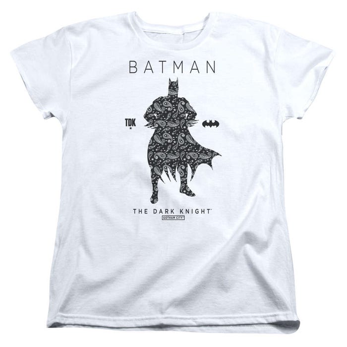 Batman Paisley Silhouette Womens T-Shirt