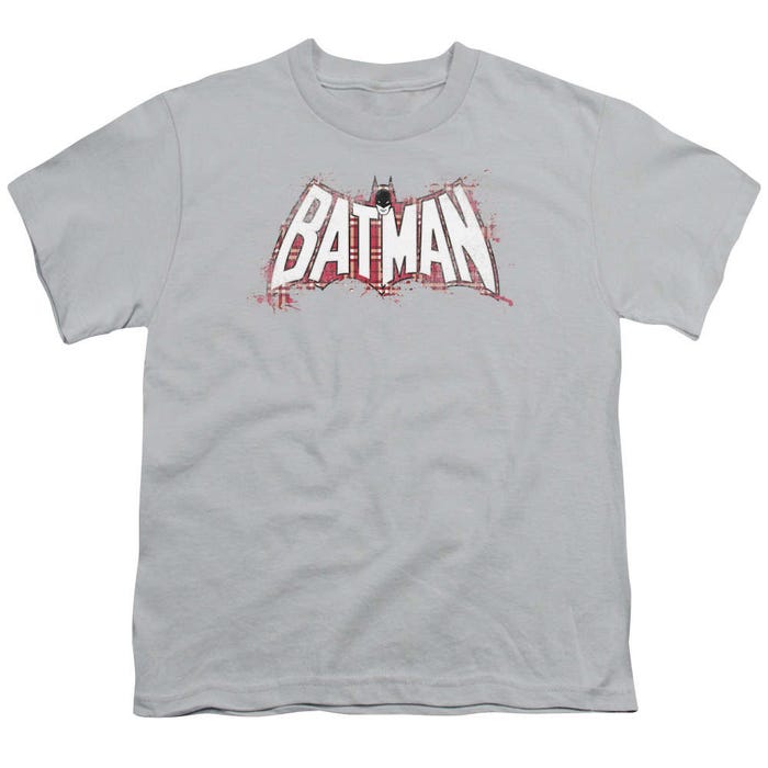 Batman Plaid Splat Logo Kids T-Shirt