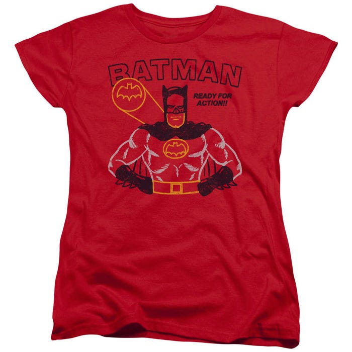 Batman Ready For Action Womens T-Shirt