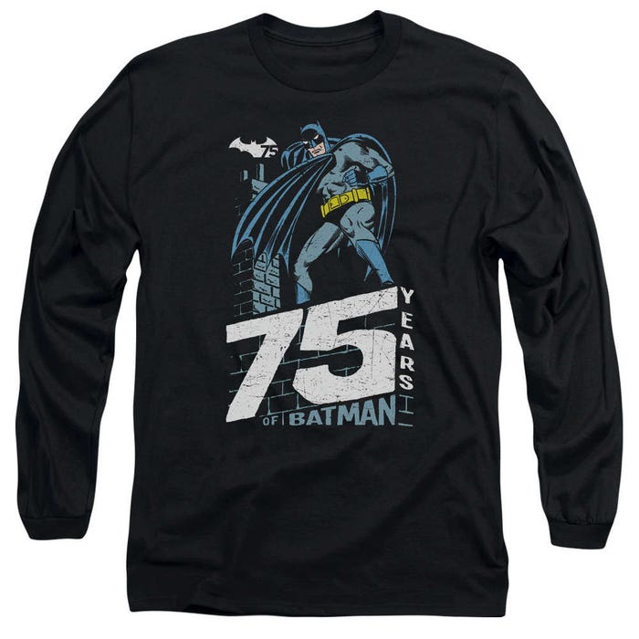 Batman Rooftop 75  Years Long Sleeve Shirt