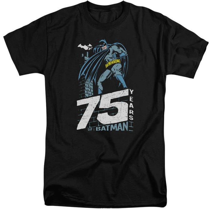 Batman Rooftop 75  Years Tall T-Shirt